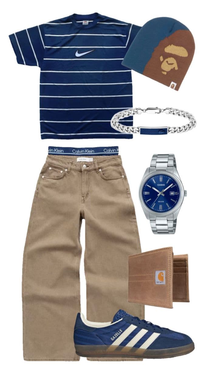 polo and watch flatlay