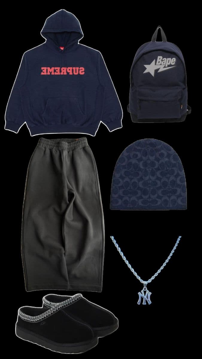 hoodie beanie flatlay