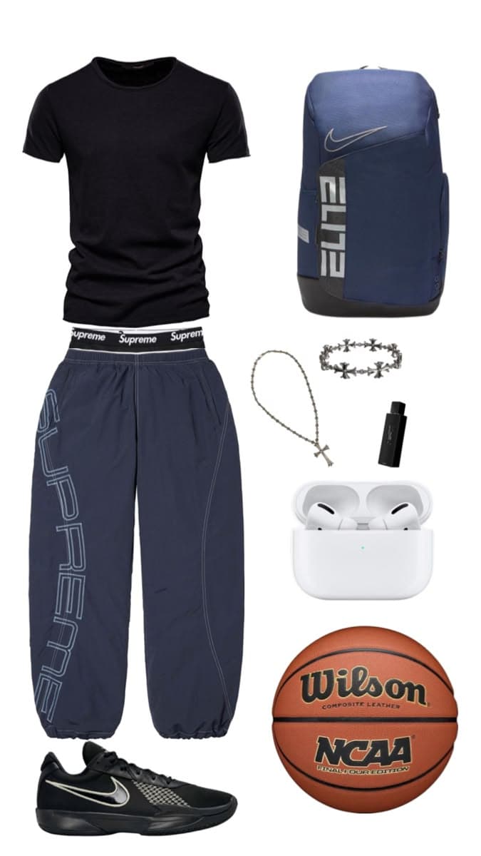 pants and accessories flatlay