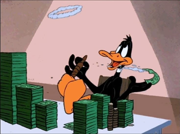 cat money cartoon