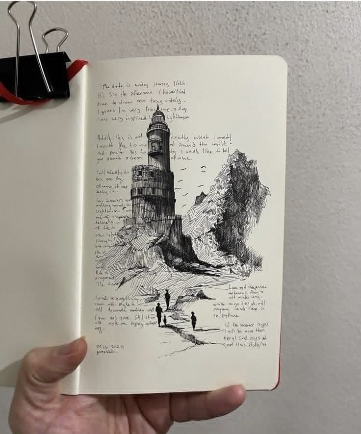 contemplative sketch