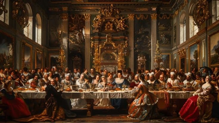 renaissance feast scene