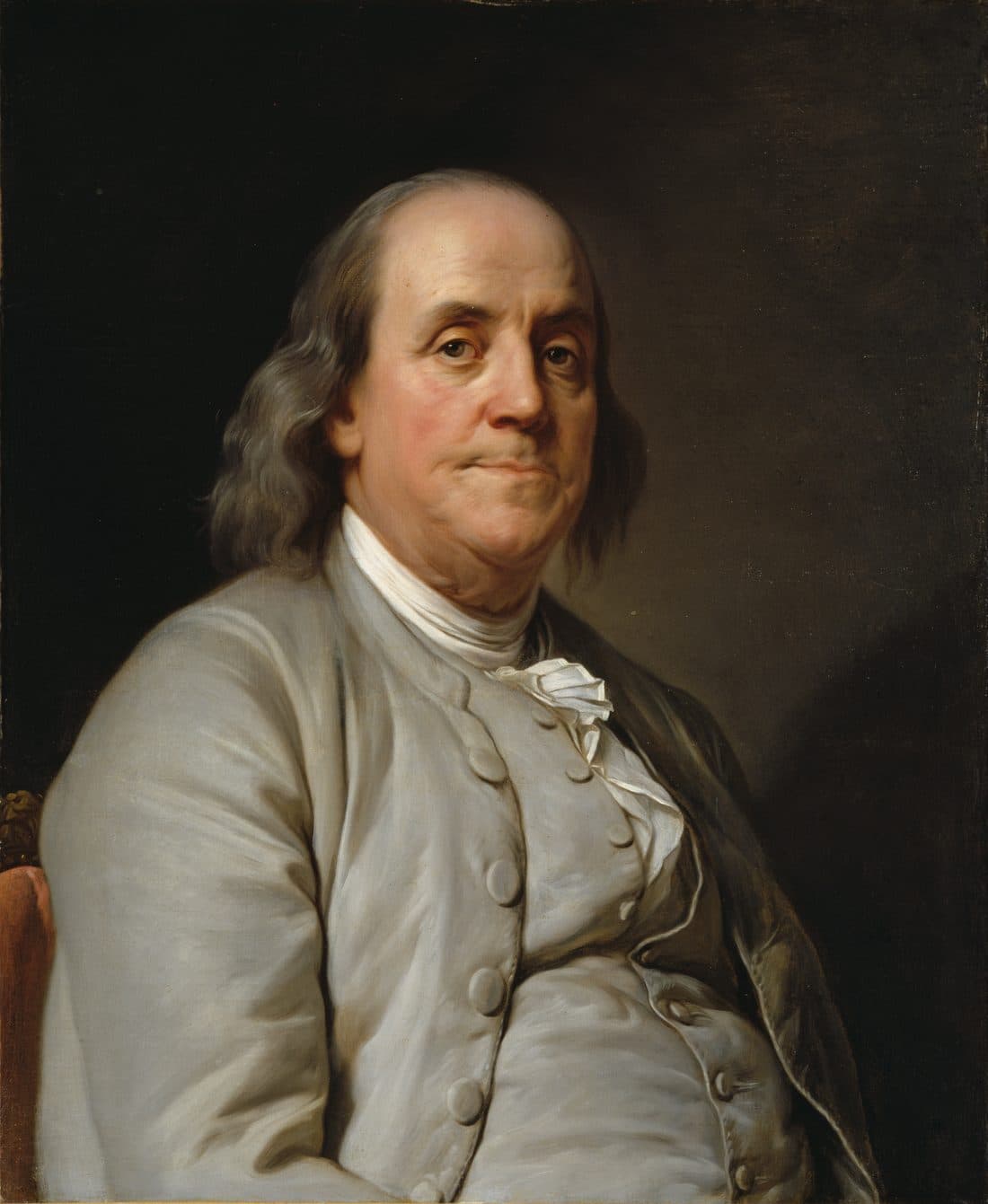 Joseph Duplessis oil portrait of Benjamin Franklin, the namesake of the effect