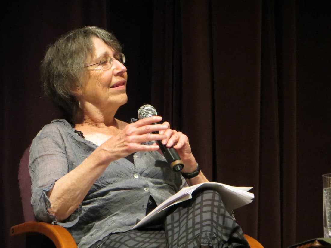 Jean Lave, cognitive anthropologist who co-coined communities of practice, delivering a 2014 keynote