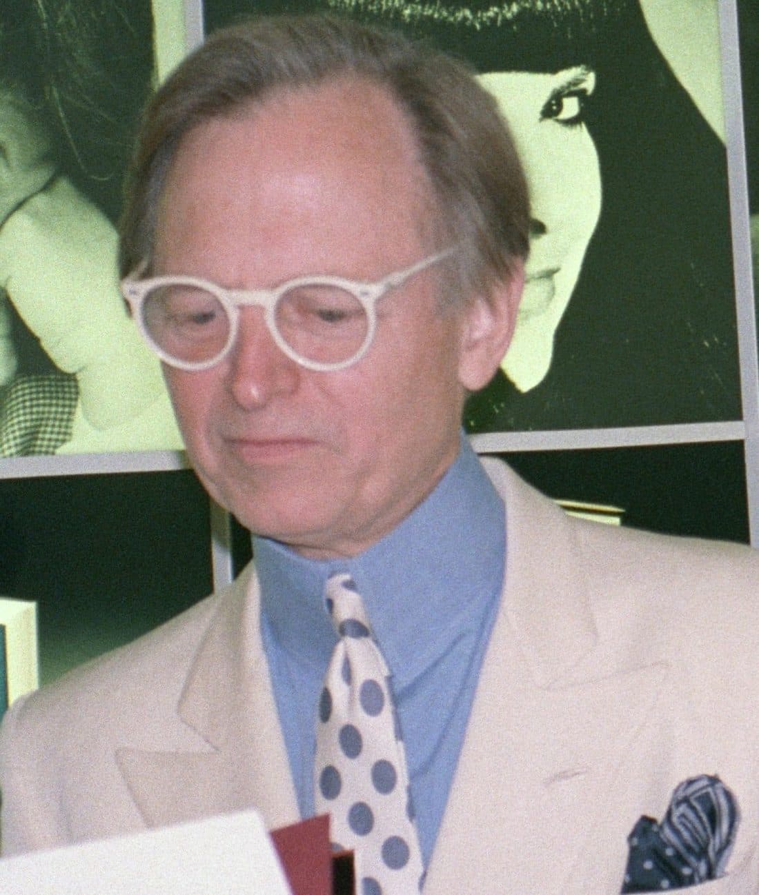 Portrait of journalist Tom Wolfe, who coined the term radical chic in 1970