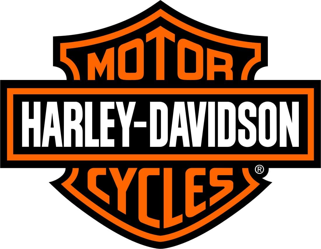The orange Harley-Davidson bar-and-shield logo, the totem of the Harley Owners Group, the textbook consumer tribe